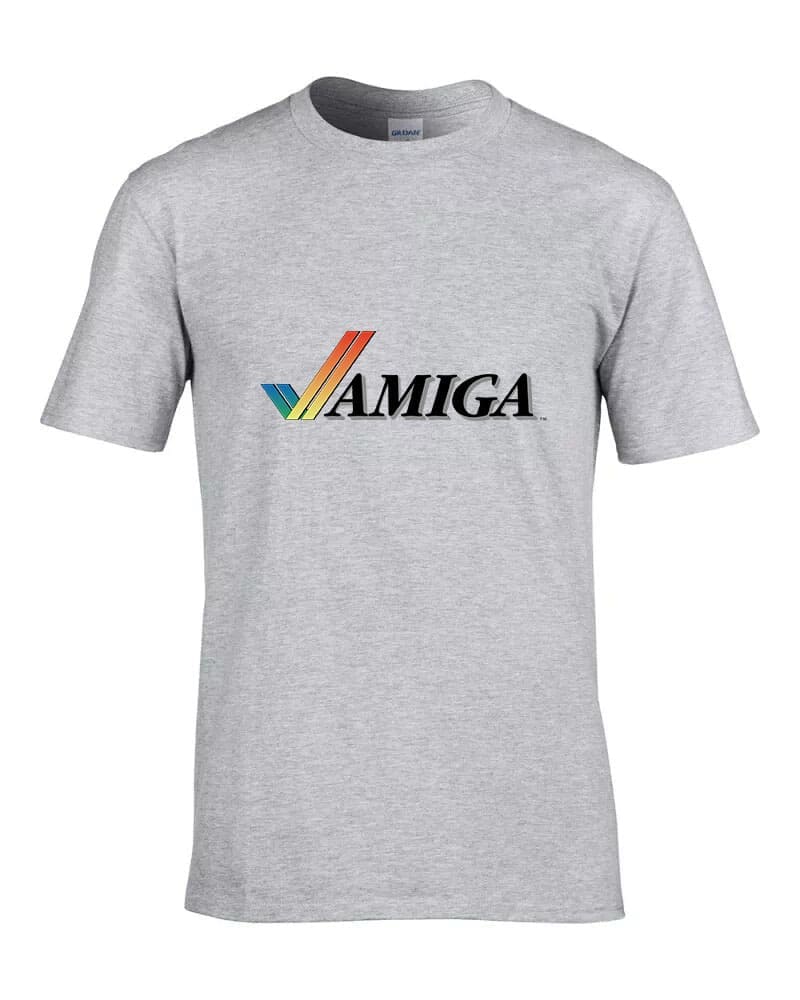 Amiga logo szürke/fehér póló Fekete,Fehér,Szürke