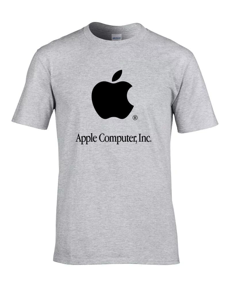 Apple computer logo póló Fekete,Fehér,Szürke,Bézs
