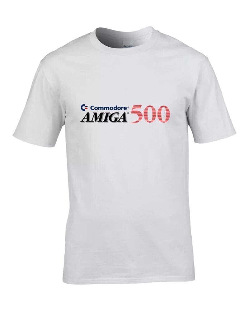 Amiga 500 logo póló fehér Fehér,Szürke,Bézs
