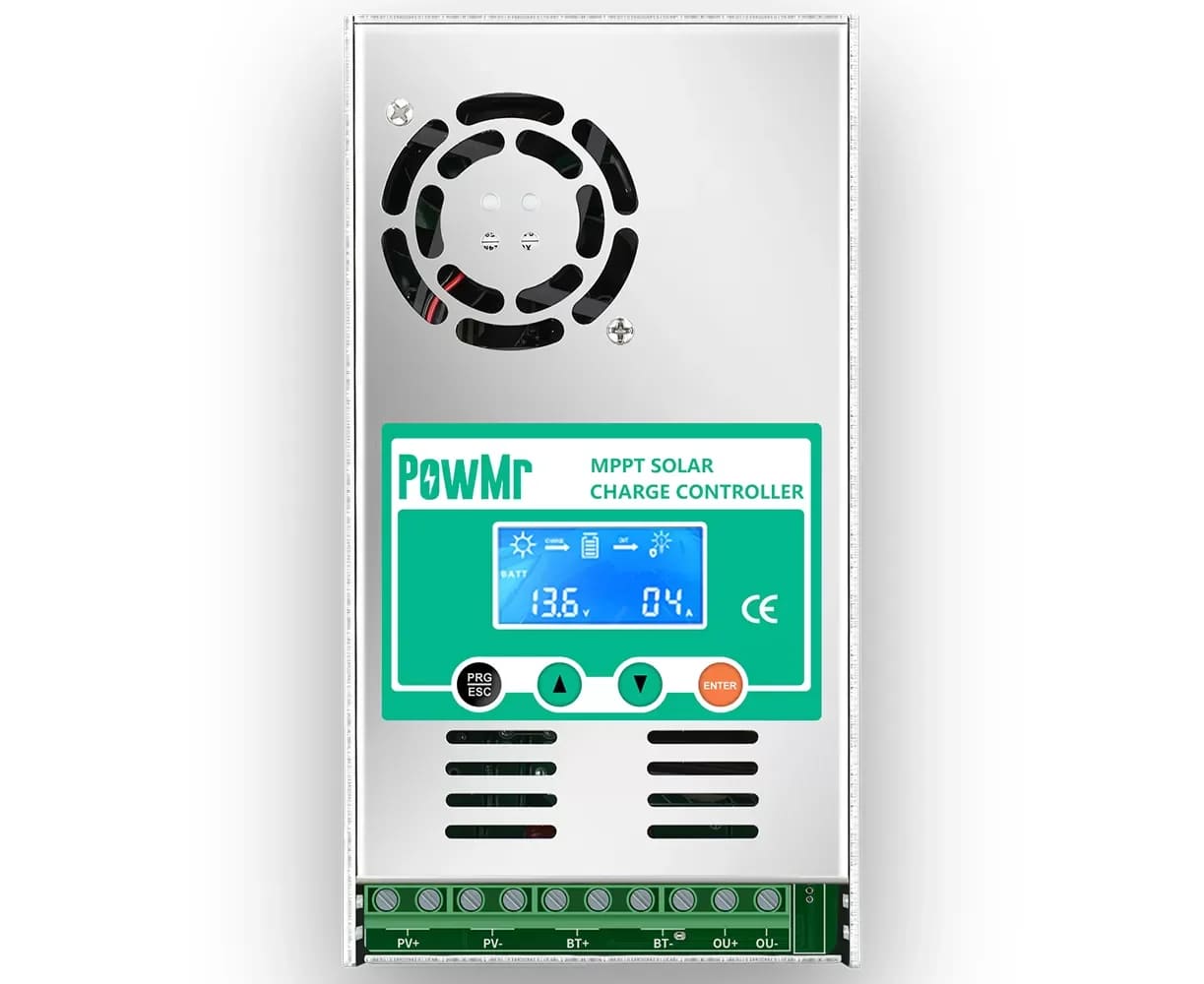 PowMr MPPT 60A napelemes töltésvezérlő 12V 24V 36V 48V automatikus felismeréssel 