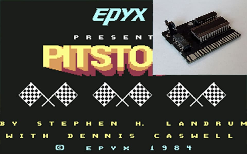 Pitstop II Commodore 64 játék cartrige