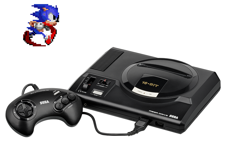Sega Megadrive + játékok sonic
